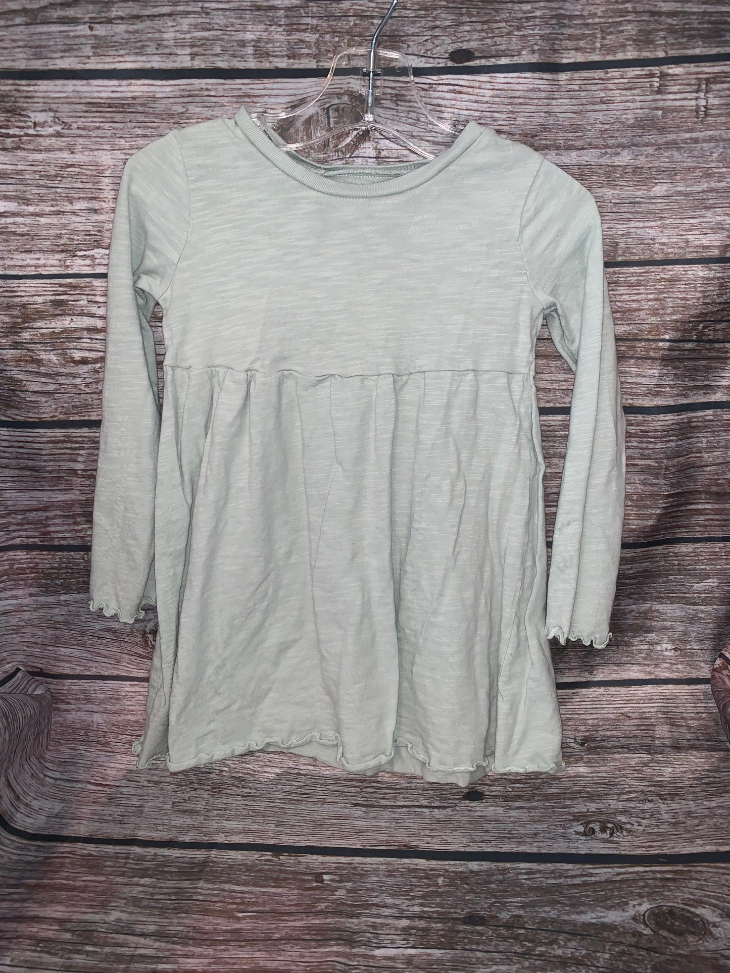 Little Co. Girls Lettuce Edge Dress & Boys Long Sleeve Tee