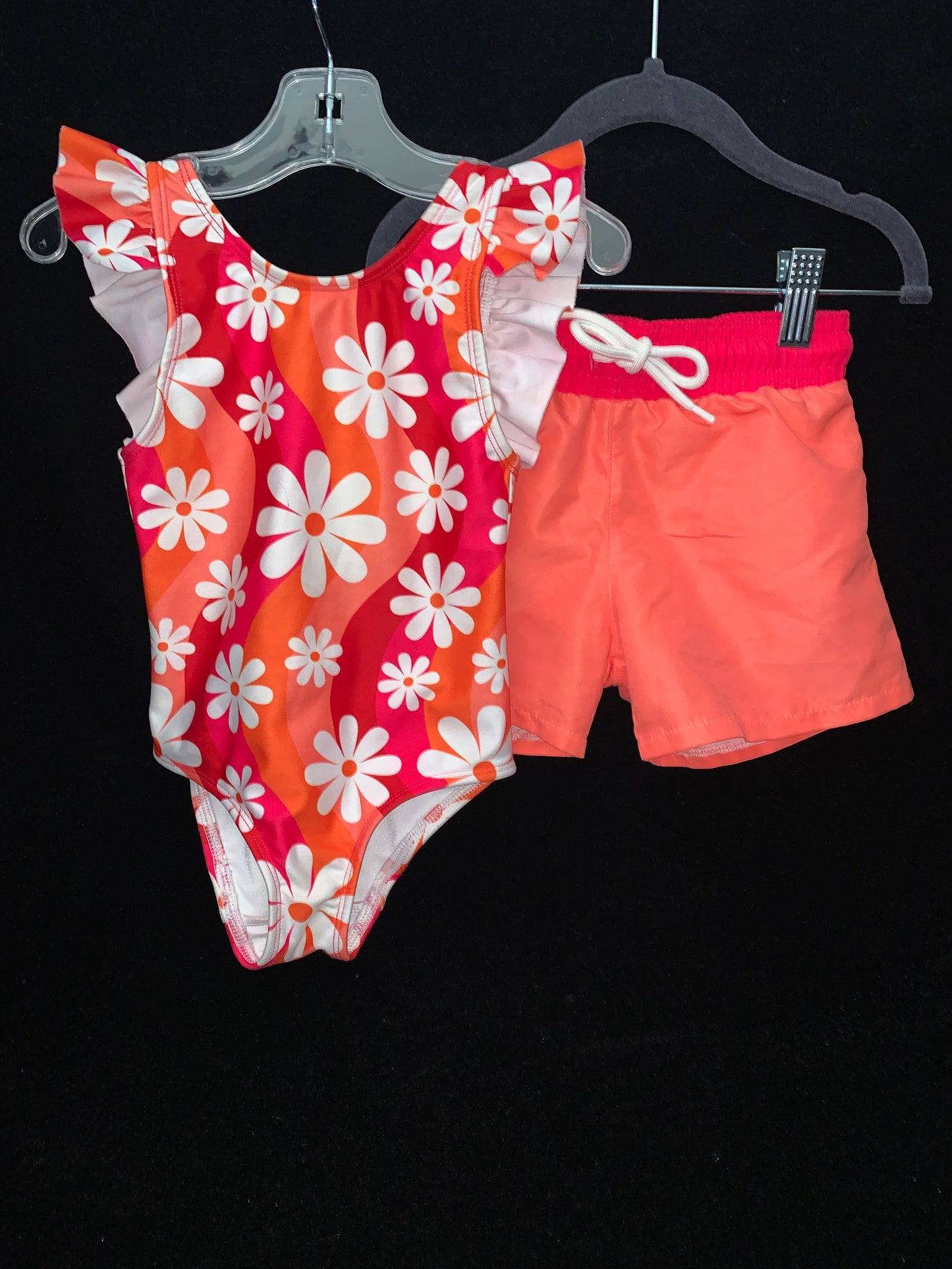 Bonbon Swim Girls Riley Ruffle 1PC & Jude Boy Board Trunks