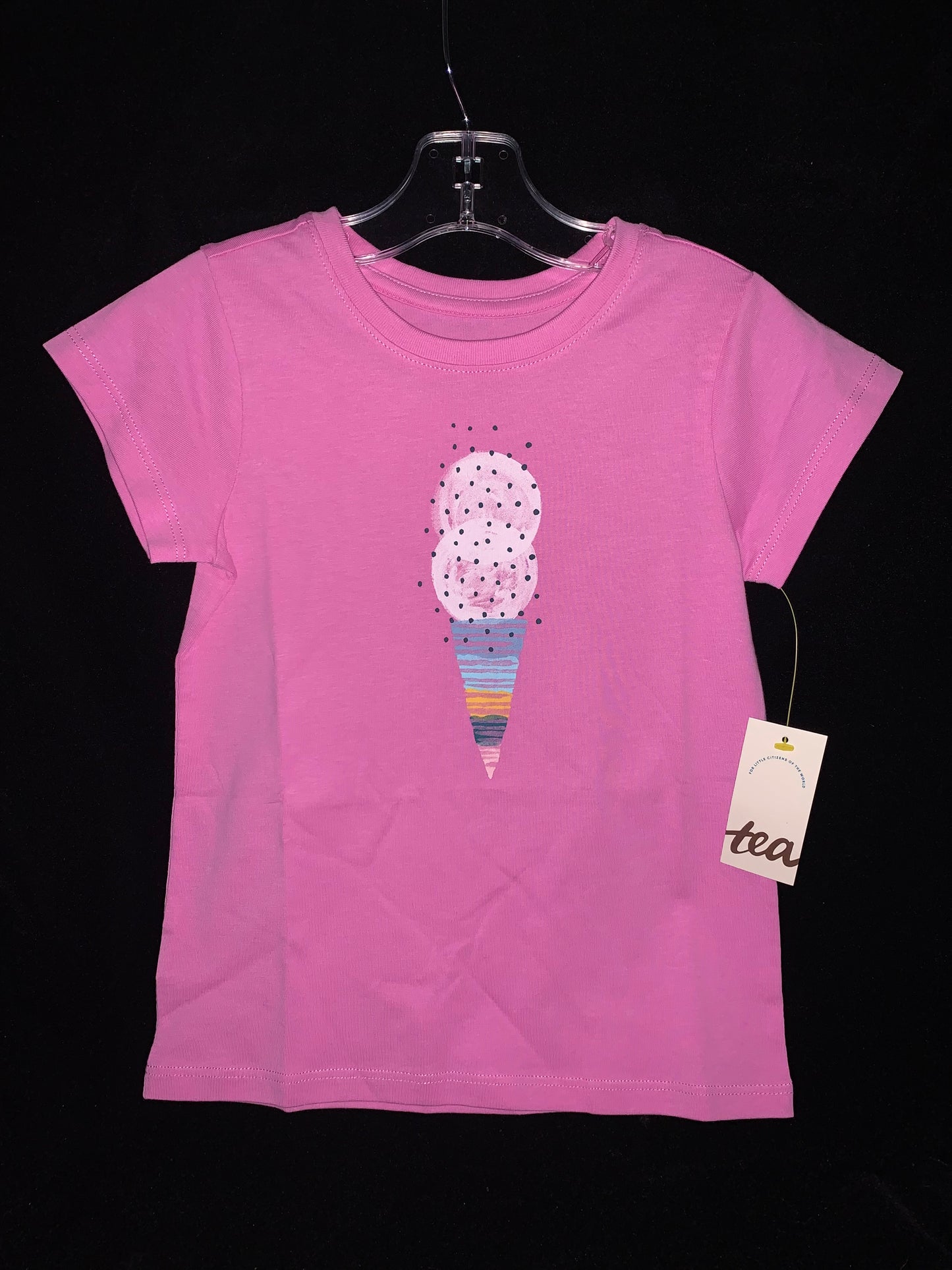 Tea Collection Girls Ice Cream Tee & Pink Dip Dye Shorts