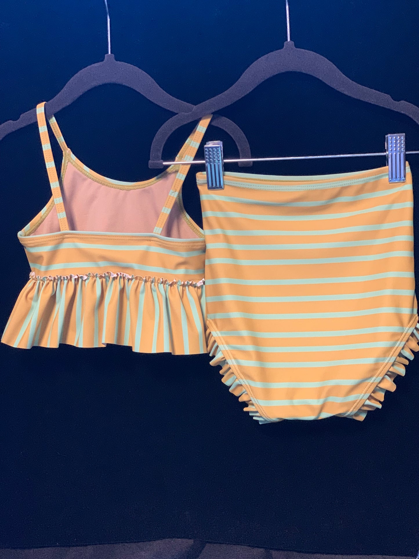 Kortni Jeane Girls 2 pcs Yellow Mint & Boys Yellow Mint Retro Trunk