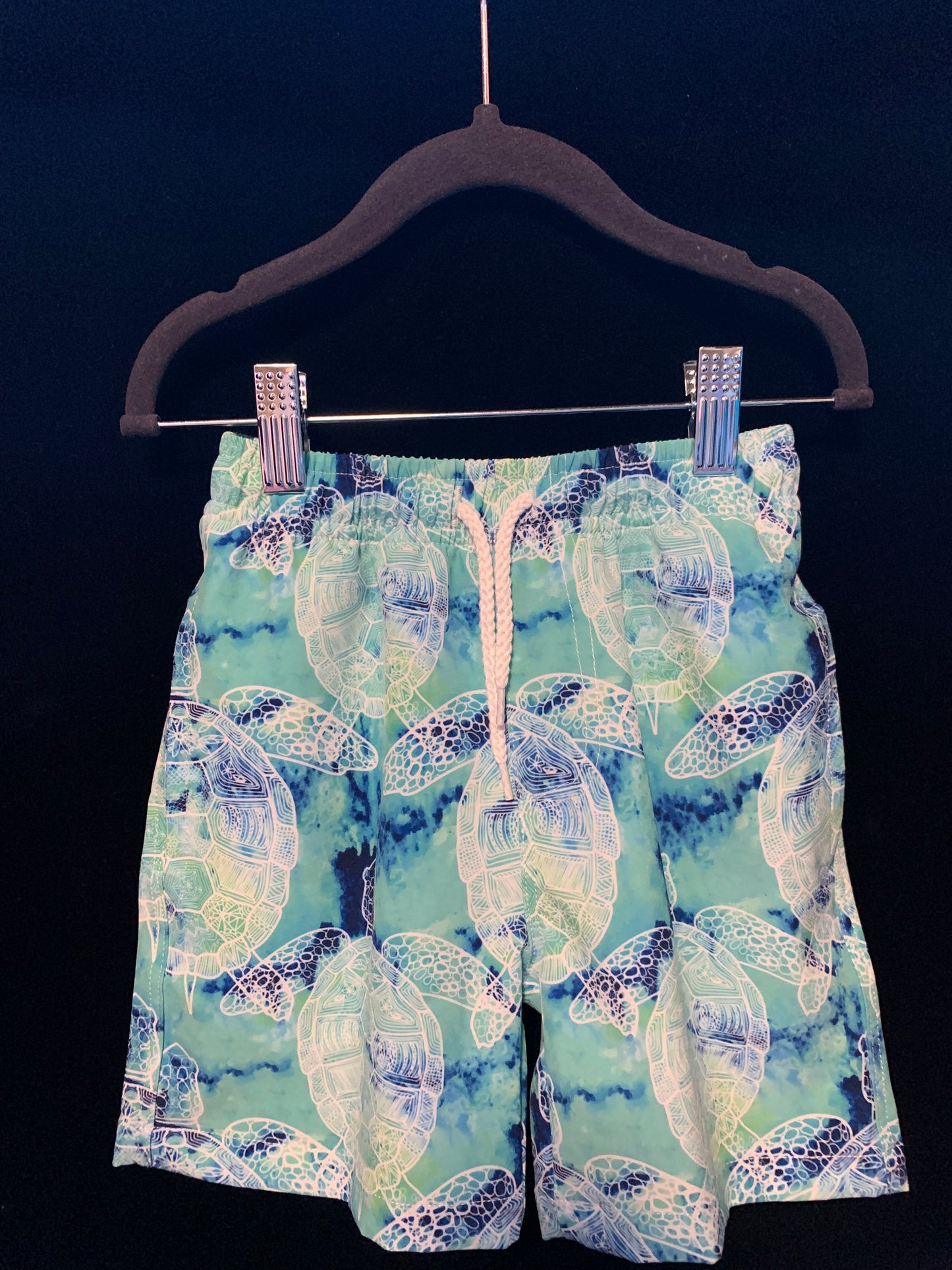 MLL & MM Turquoise Tie Dye Rash Guard Girl Bikini Bottom & Boy Rashguard w/Trunk