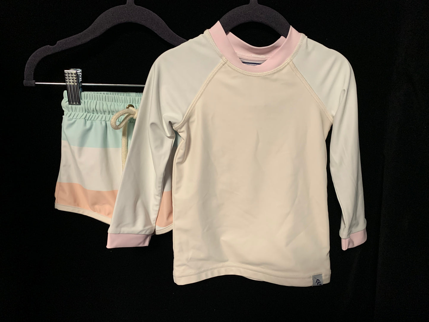 Sweet Honey 4 Pcs Seahorse Girls 2 pcs & 2 pcs Boys Trunks w/Rash Guard