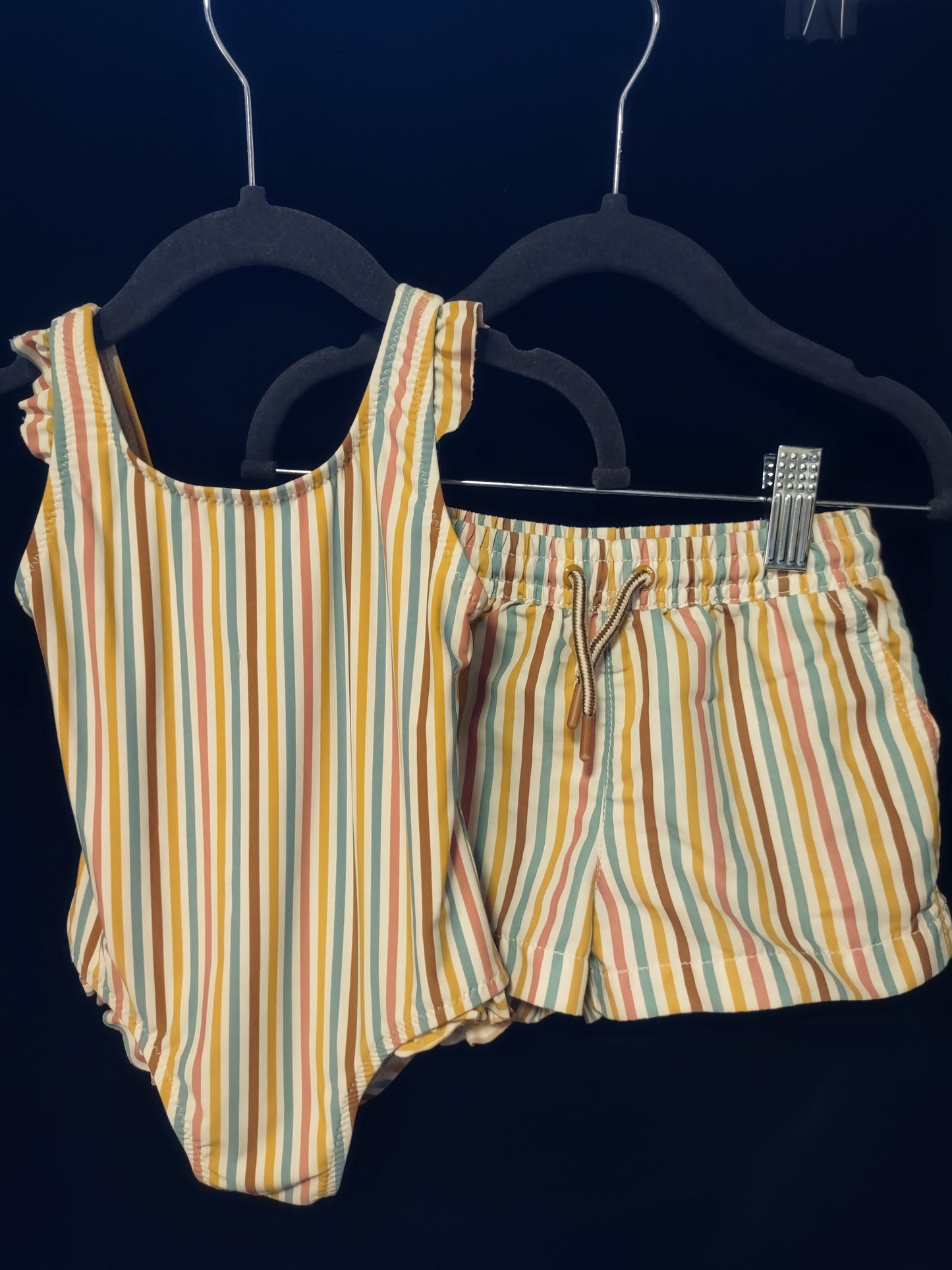 Zara Stripes Girl and Boy Swimsuit Set