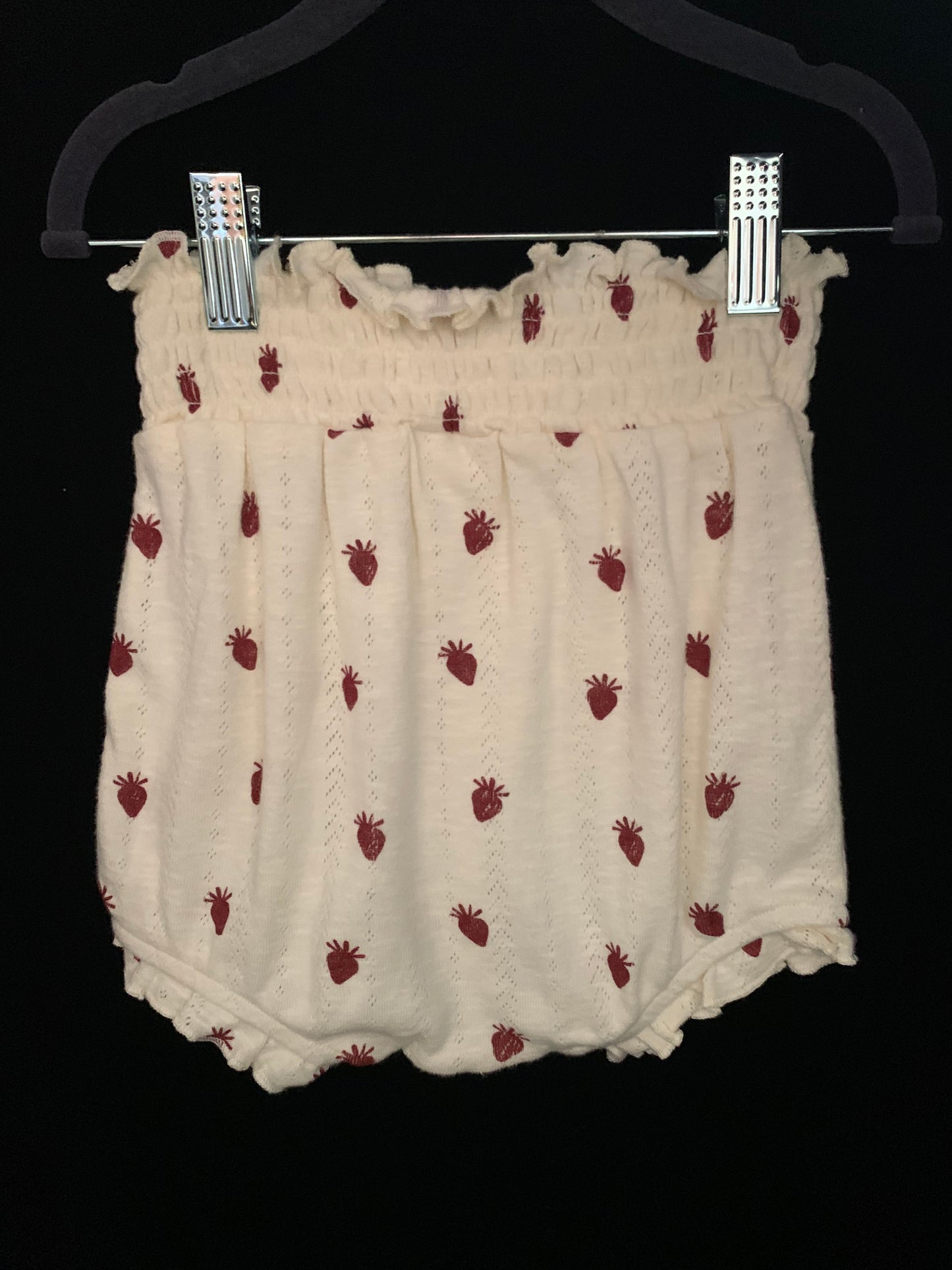 Kate Quinn Strawberry Pointelle Girls Bloomer & Boys Shirt