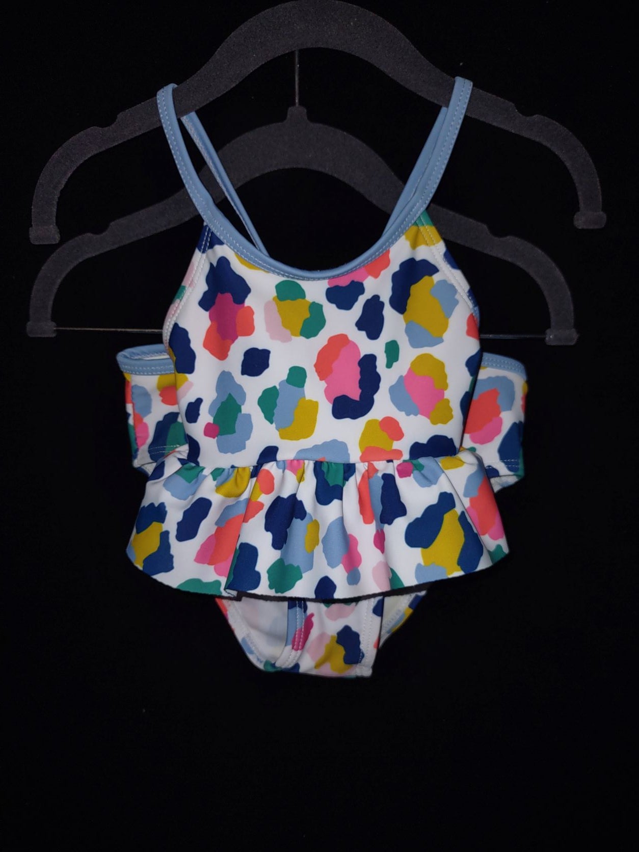 MLL & MM 5 Piece Set White & Navy Technicolor Leopard for Girl & Boy
