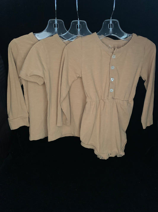 Little Liam Girls Long Sleeve Romper & Boys Shirts